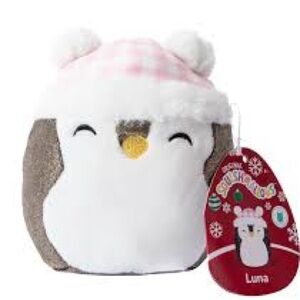 Squishmallows Luana Penguin Plush - Pink, White & Brown